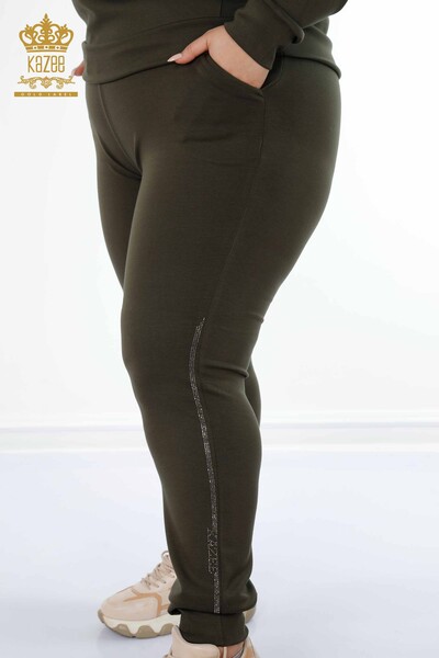 Set de trening pentru femei cu glugă kaki - 17477 | KAZEE - 8