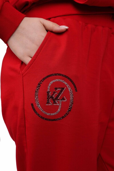 Set de trening cu ridicata pentru femei Kazee Logo cu mânecă lungă - 17346 | KAZEE - Thumbnail