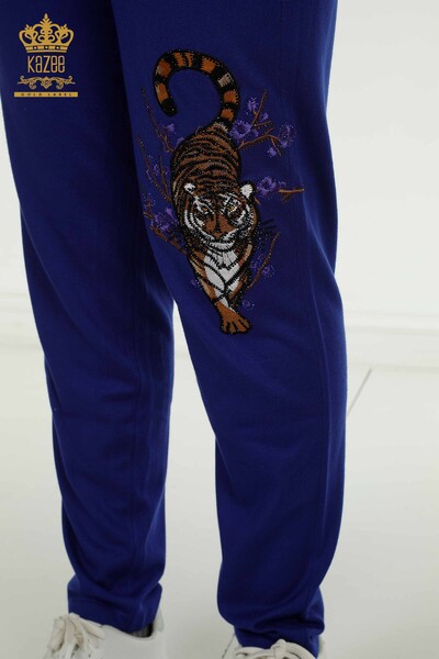 Set de trening cu ridicata pentru femei, broderie cu piatra, cu fermoar, sacouri cu model leopard - 16662 | KAZEE - 7