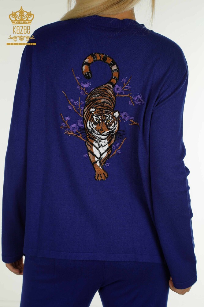 Set de trening cu ridicata pentru femei, broderie cu piatra, cu fermoar, sacouri cu model leopard - 16662 | KAZEE - 14