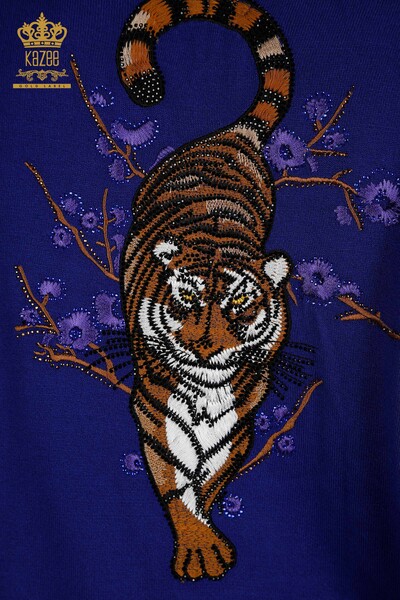 Set de trening cu ridicata pentru femei, broderie cu piatra, cu fermoar, sacouri cu model leopard - 16662 | KAZEE - 15