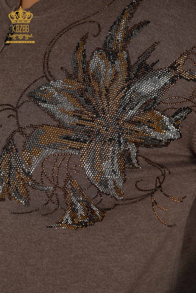 Set de trening cu ridicata pentru dama, nurca cu modele florale - 16661 | KAZEE - 4