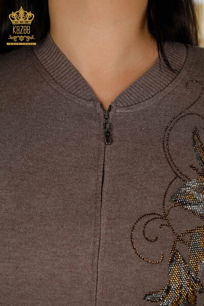 Set de trening cu ridicata pentru dama, nurca cu modele florale - 16661 | KAZEE - 5