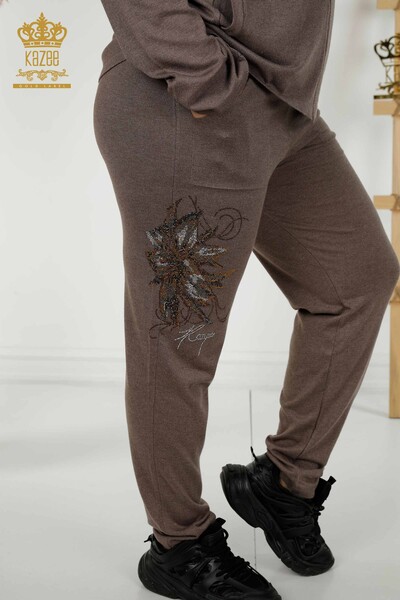 Set de trening cu ridicata pentru dama, nurca cu modele florale - 16661 | KAZEE - 6