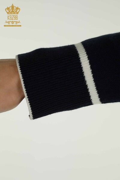 Costum din două piese pentru femei cu ridicata - mânecă lungă - bleumarin - 30867 | KAZEE - 6