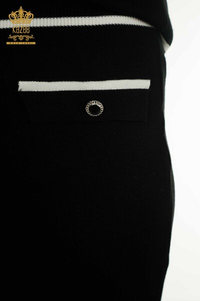 Costum din două piese pentru femei cu ridicata - mânecă lungă - negru - 30867 | KAZEE - Thumbnail