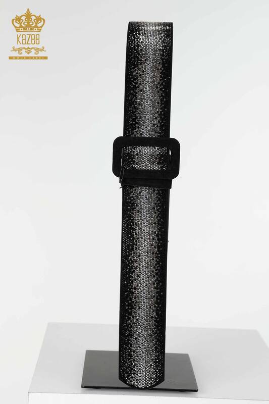 Cureaua de dama cu ridicata cu piatra de cristal brodata neagra - 536 | KAZEE
