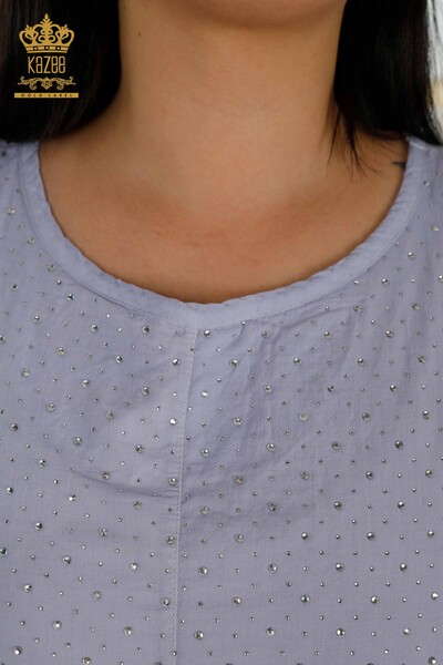 Bluză cu ridicata pentru femei fără mâneci Indigo - 79218 | KAZEE - Thumbnail