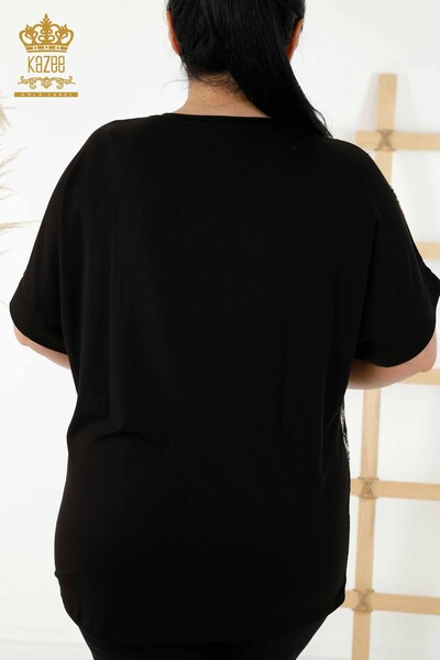 Bluză de damă cu ridicata imprimare digitală - 12078 | KAZEE - Thumbnail