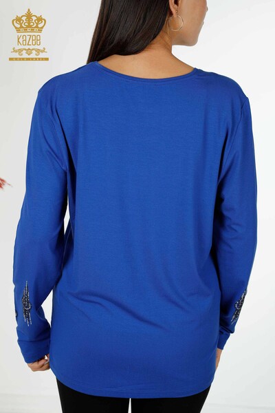 Bluză de damă cu ridicata cu model Saks - 79043 | KAZEE - Thumbnail