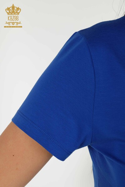 Bluză de damă cu ridicata cu decolteu în V Saks - 79179 | KAZEE - Thumbnail