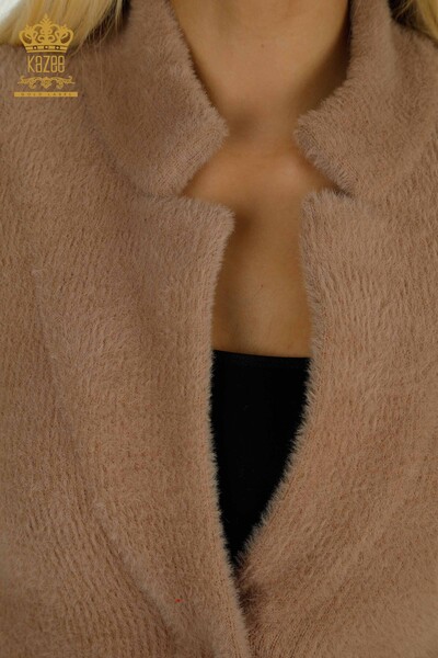 Cardigan Angora pentru femei cu detaliu cravată din nurcă - 30269 | KAZEE - Thumbnail