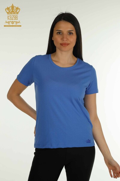 Bluză de damă cu ridicata Basic Saks - 79562 | KAZEE - Thumbnail