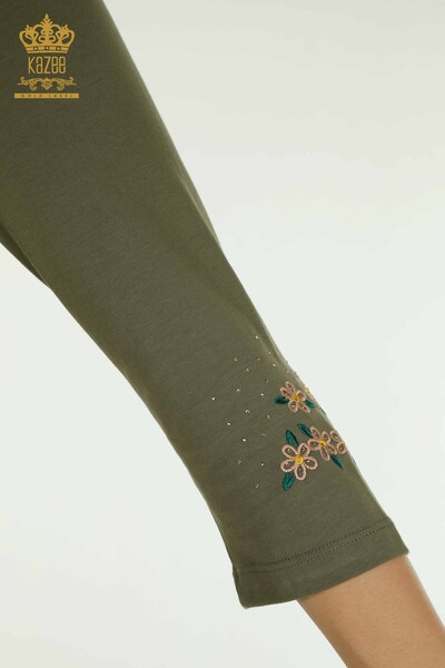 Bluză de damă cu ridicata - Buzunar Detaliat - Kaki - 79477 | KAZEE - Thumbnail