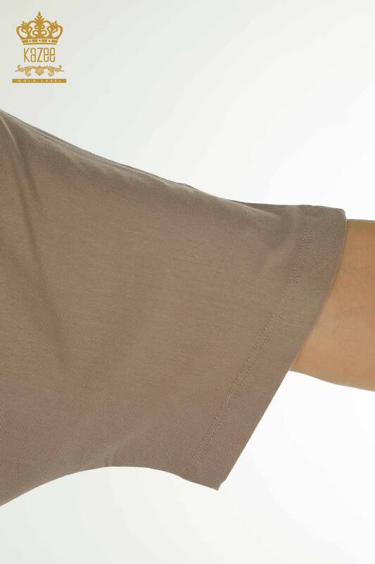 Bluză de damă cu ridicata - Decolteu în V - nurcă - 79238 | KAZEE