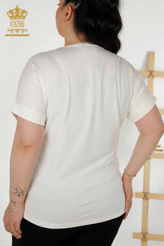 Bluză cu ridicata pentru femei imprimare digitală - 12082 | KAZEE