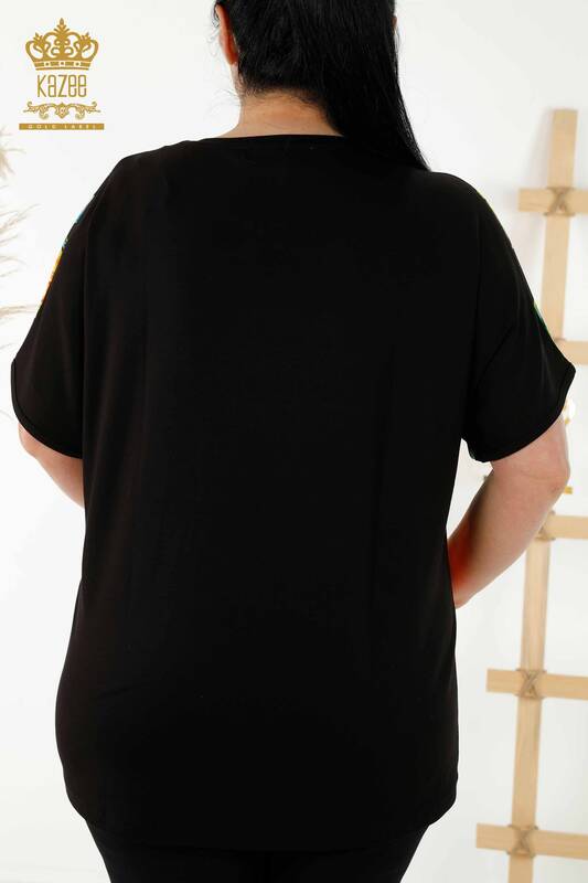 Bluză cu ridicata pentru femei imprimare digitală - 12102 | KAZEE