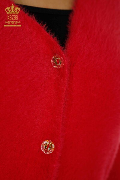 Cardigan cu ridicata pentru femei Angora Fuchsia - 30447 | KAZEE - Thumbnail