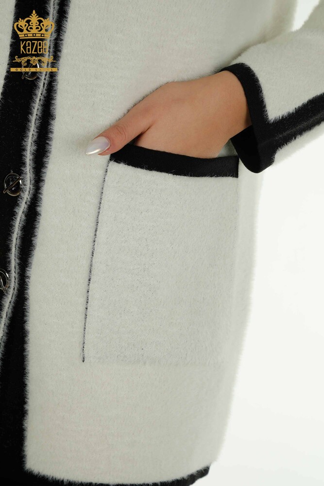 Cardigan cu nasturi Angora Ecru - 30444 | KAZEE - 6