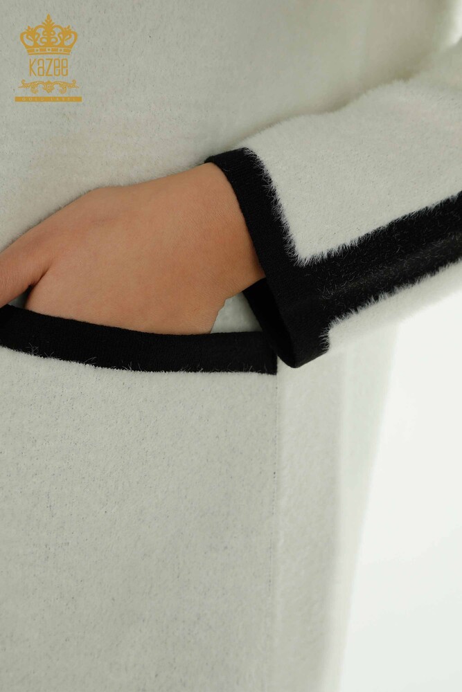 Cardigan cu nasturi Angora Ecru - 30444 | KAZEE - 7