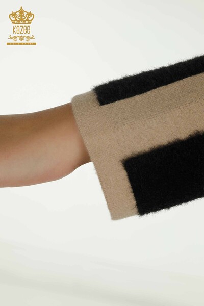 Cardigan de damă cu ridicata cu nasturi Angora negru - 30444 | KAZEE - 7