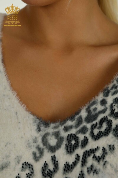 Pulover cu mânecă lungă pentru femei Angora Tricotaj - Digital - 40020 | KAZEE - Thumbnail