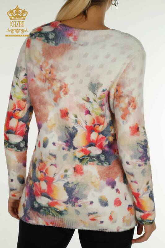 Pulover de tricotaj Angora pentru femei cu ridicata - Imprimat Tigru - Digital - 40022 | KAZEE