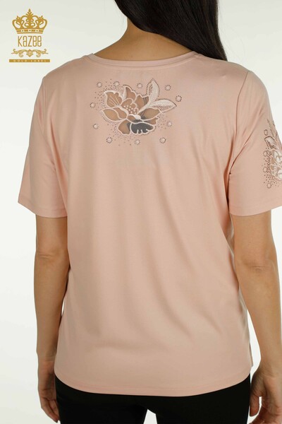 Bluză de damă cu ridicata cu pulbere brodata - 79883 | KAZEE - Thumbnail