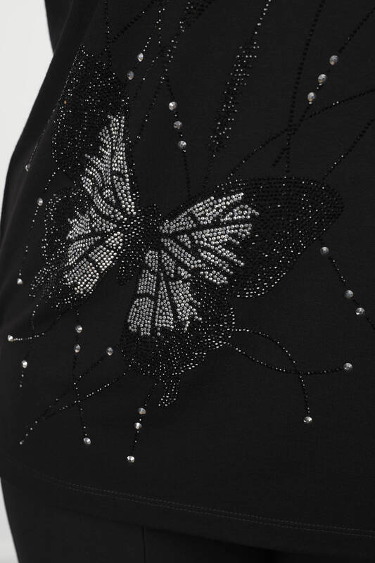 Bluză cu ridicata pentru femei Butterfly Stone Broderie Detaliu - 77912 | kazee