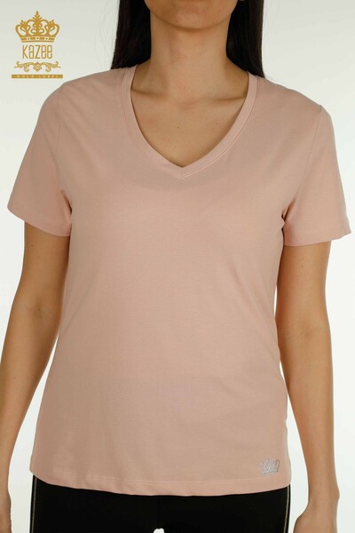 Kazee - Bluză cu mânecă scurtă pentru femei cu ridicata - 79561 | KAZEE (1)