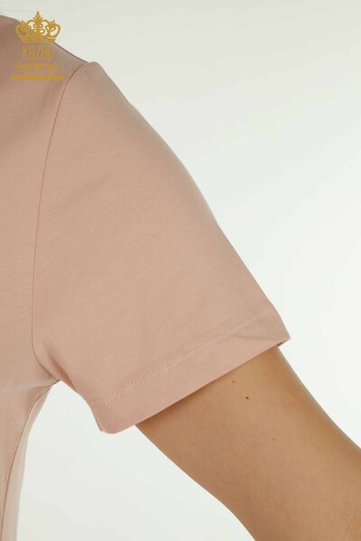 Bluză cu mânecă scurtă pentru femei cu ridicata - 79561 | KAZEE - Thumbnail