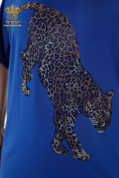 Bluză de damă cu ridicata Tiger Detailed Saks - 77683 | KAZEE - Thumbnail