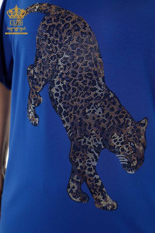 Bluză de damă cu ridicata Tiger Detailed Saks - 77683 | KAZEE