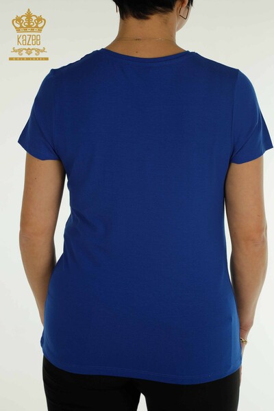 Bluză cu ridicata pentru femei - Margele Brodat - Saks - 79201 | KAZEE - Thumbnail