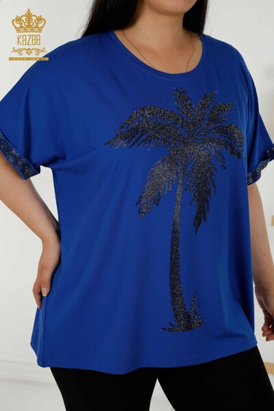 Bluză de damă cu ridicata cu model Saks - 79325 | KAZEE - Thumbnail