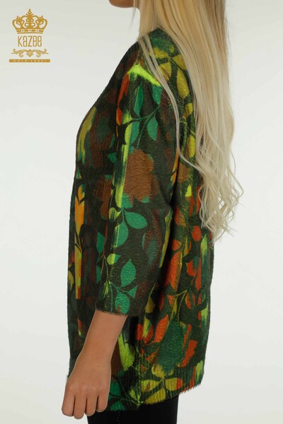 Cardigan cu ridicata pentru femei Angora cu modele colorate - 30450 | KAZEE - Thumbnail
