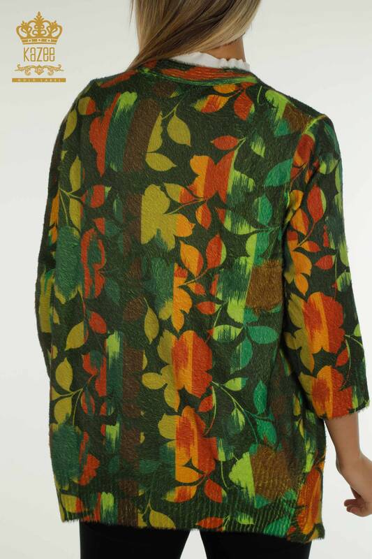 Cardigan cu ridicata pentru femei Angora cu modele colorate - 30450 | KAZEE