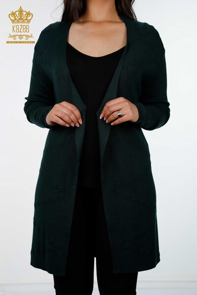Cardigan cu ridicata pentru damă, cu model lung, viscoză - 15440 | KAZEE - Thumbnail