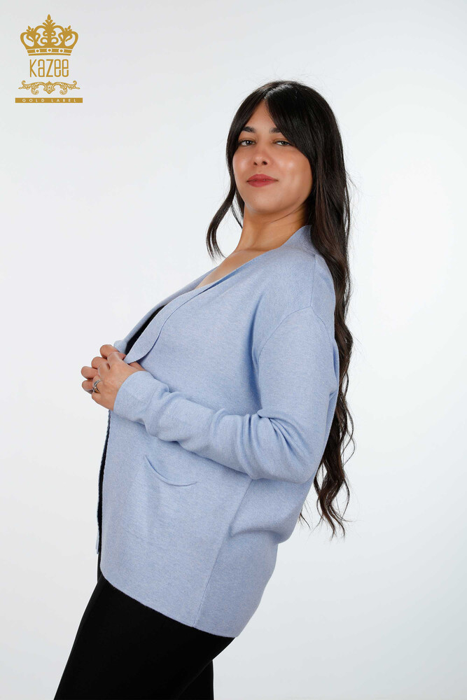 Cardigan de damă cu ridicata cu două buzunare detaliu viscoză - 14687 | KAZEE - 2