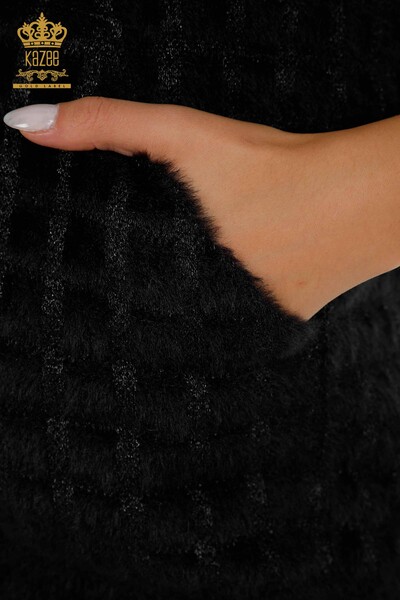 Cardigan cu ridicata pentru femei fără mâneci Angora Negru - 30212 | KAZEE - 6