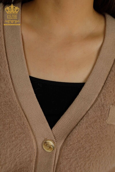 Cardigan cu ridicata pentru femei, cu butoni, nurcă detaliată - 30626 | KAZEE - Thumbnail (2)