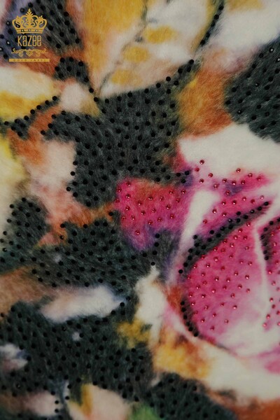 Tricotaj Angora pentru damă cu ridicata - Modelat Trandafir - Digital - 40014 | KAZEE - Thumbnail