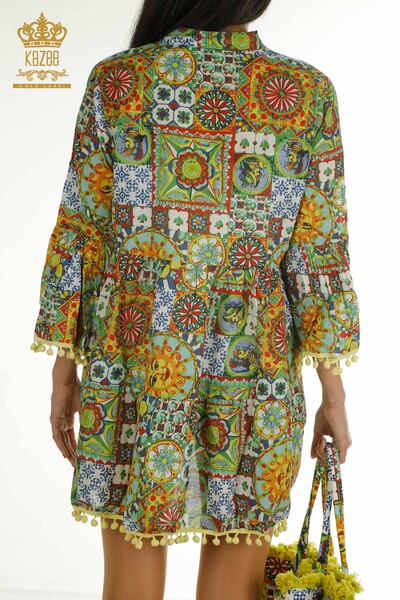Geanta de rochie de dama cu ridicata detaliata verde - 2402-211282 | S&M - Thumbnail