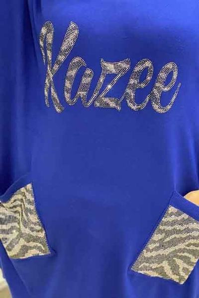 Îmbrăcăminte cu ridicata pentru femei Buzunare Tricoturi cu piatră strălucitoare - 16099 | Kazee - Thumbnail