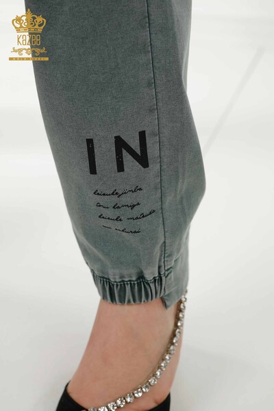 Pantaloni en-gros de damă din nurcă cu talie elastică - 3675 | KAZEE - Thumbnail