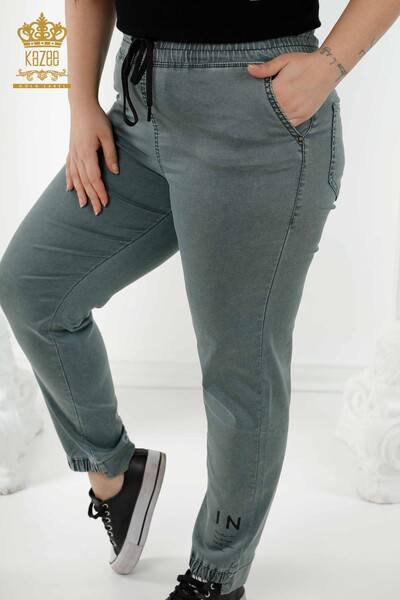 Pantaloni en-gros de damă din nurcă cu talie elastică - 3676 | KAZEE - 5
