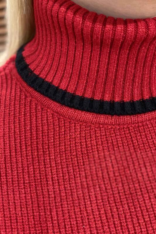En-gros de damă pulover cu gât încrucișat lateral deschis - 15424 | KAZEE