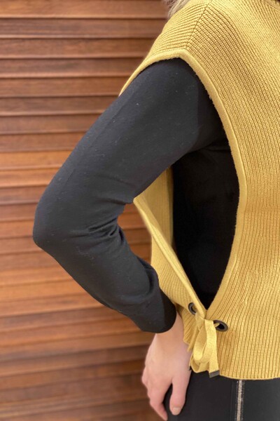 En-gros de damă pulover cu gât încrucișat lateral deschis - 15424 | KAZEE - Thumbnail