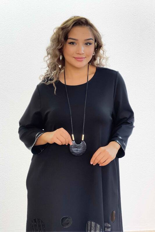 En-gros pentru femei tricotaje rochie buzunar cu model viscoză - 7583 | KAZEE