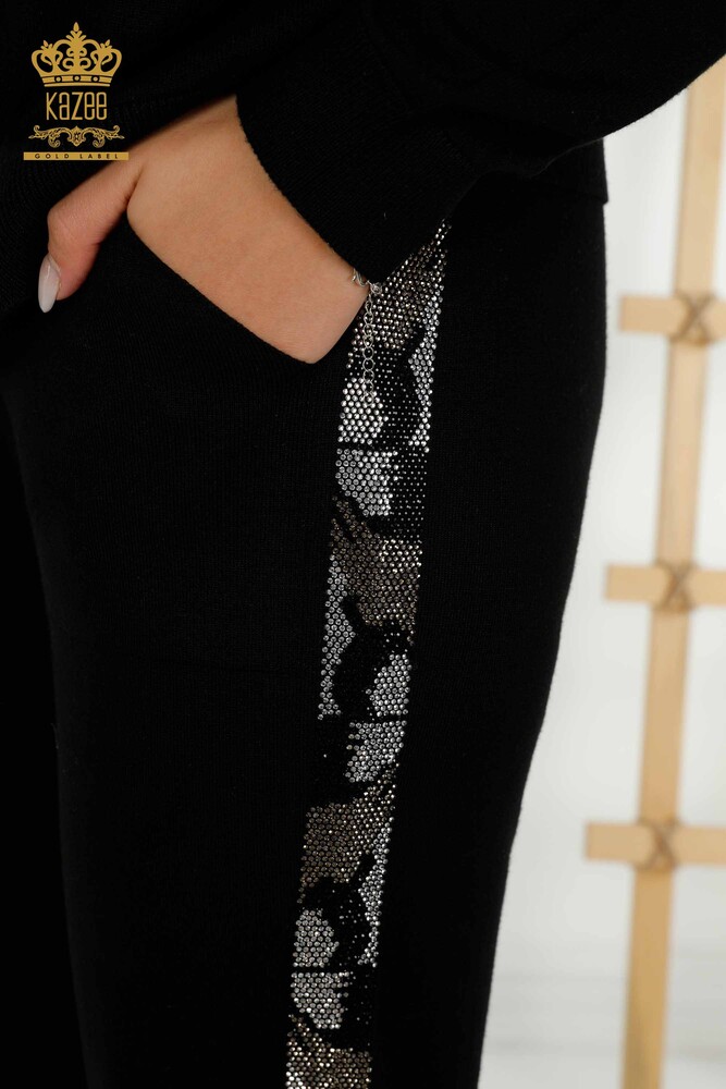 Set de trening pentru femei negru cu model fluture - 16678 | KAZEE - 10